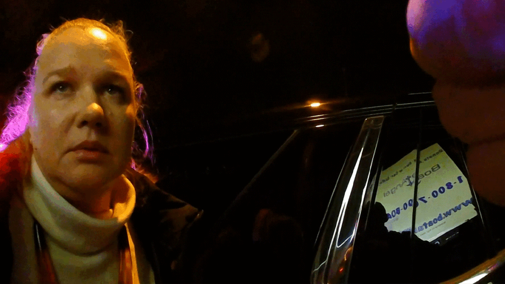 Highlands NJ Tesla DWI Arrest showing officers conducting field sobriety tests on Highway 36.