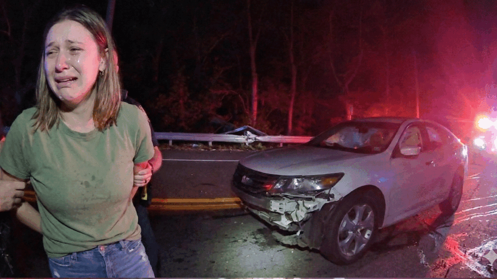 Ruby Arena DWI Arrest showing vehicle debris on SR 34 in Colts Neck.