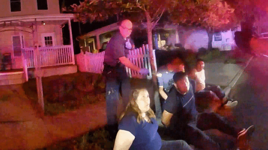 Red Bank Assault and Robbery scene showing Red Bank Police Department officers investigating on Shrewsbury Avenue.