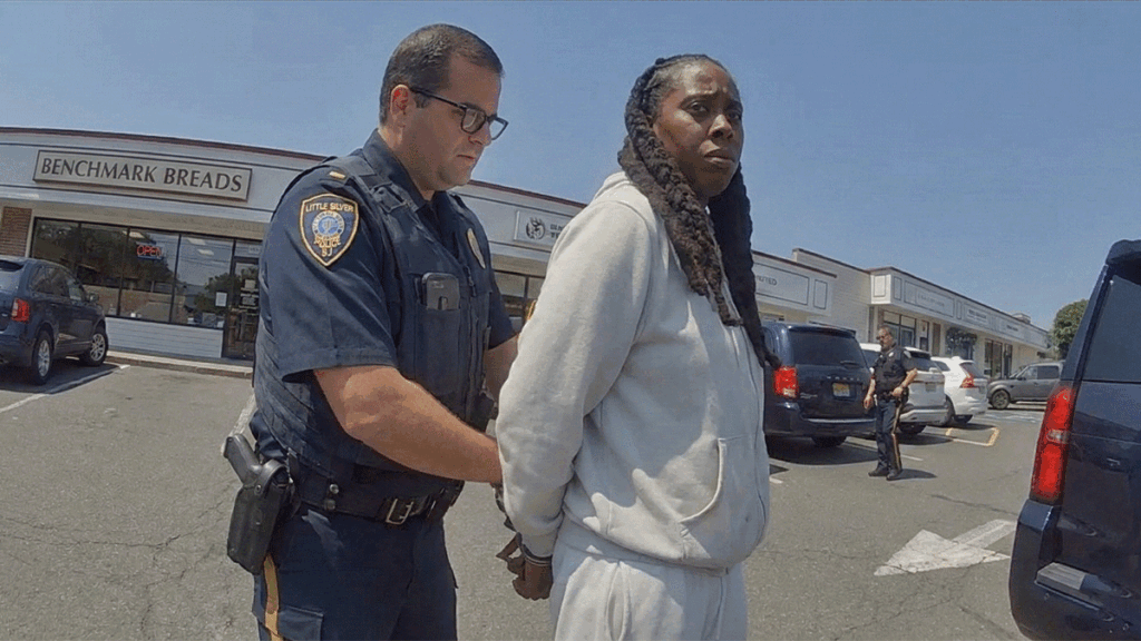 CVS Shoplifting Bodycam showing officers questioning suspect Abi Foster at the scene.