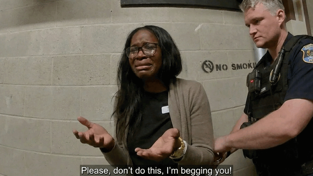 Mejuri Jewelry Shoplifting Arrest showing officers at the scene.