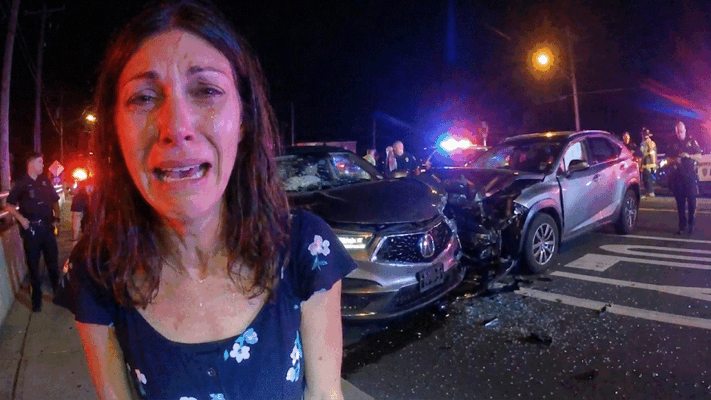 Tara Cass Highlands NJ DWI Arrest showing officers at the scene on the Route 36 bridge.