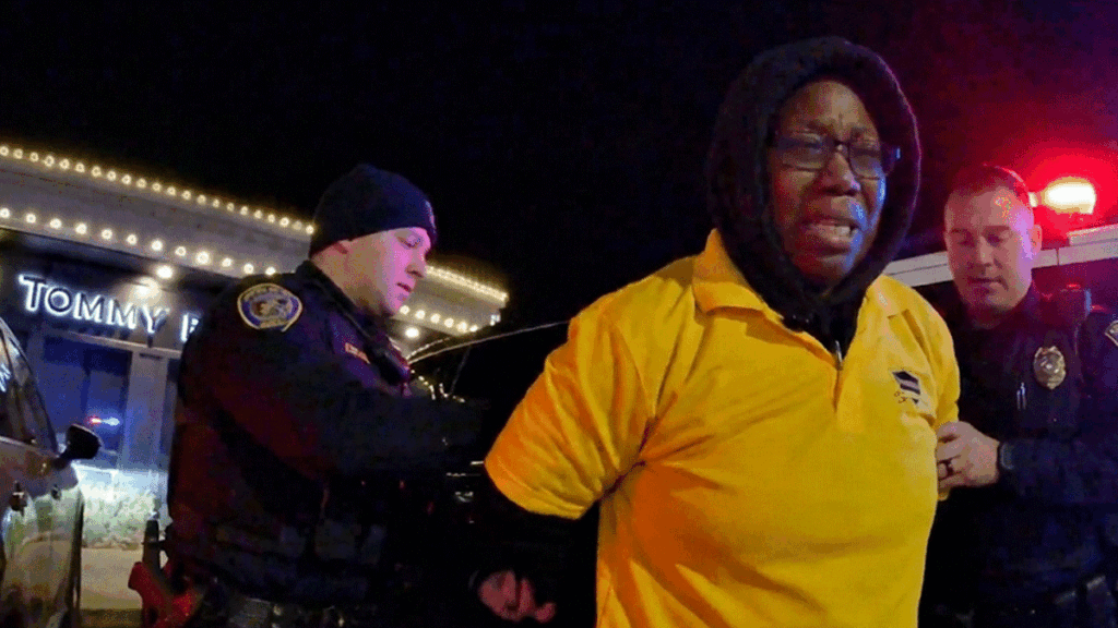 Colts Neck Security Guard Theft suspect Crystal Simmons confronted by police in parking lot.