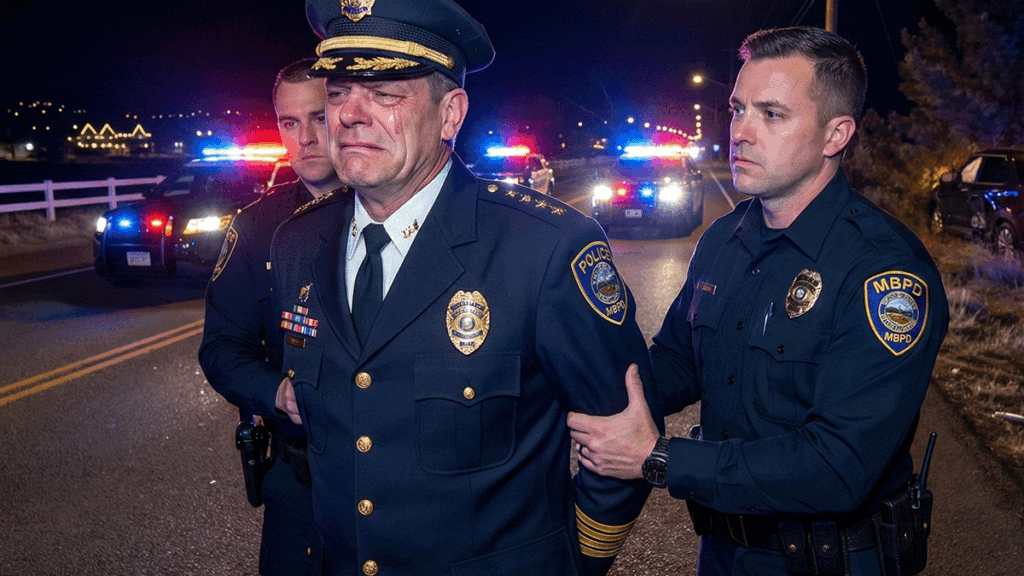 Sea Bright Police Chief Brett Friedman DUI Arrest showing officers at the scene of the crash.