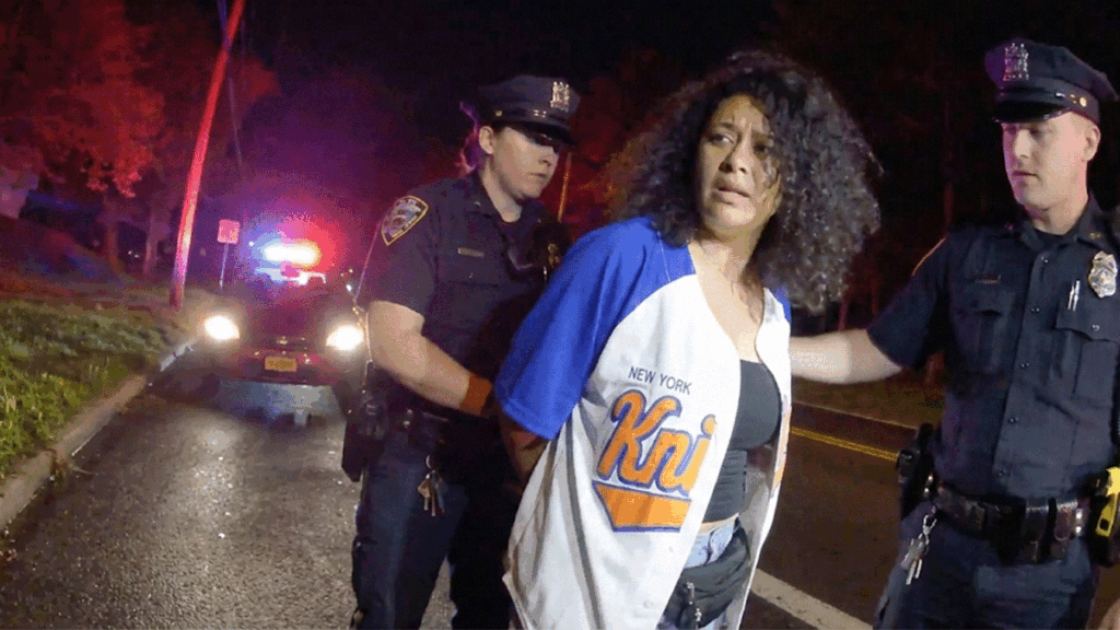 Suboxone DUI Arrest scene showing Colts Neck police officers conducting field sobriety tests on a female driver.