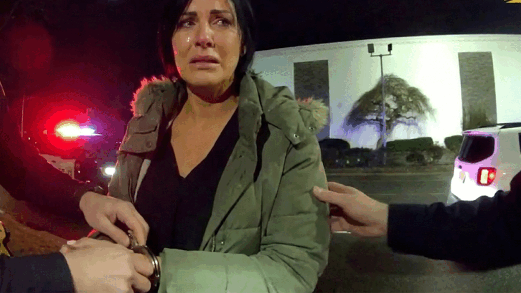 Westfield NJ Teacher DWI Arrest showing police conducting field sobriety tests at night.