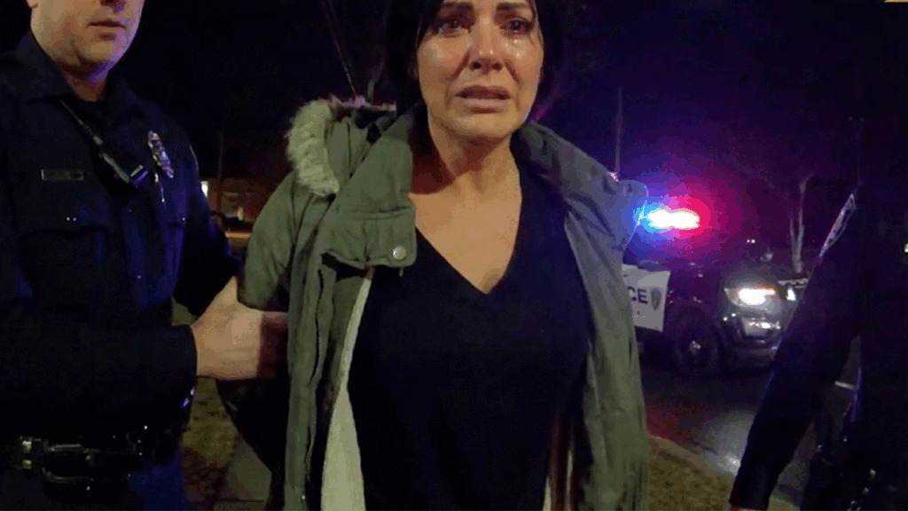 Westfield NJ Teacher DWI Arrest showing police conducting field sobriety tests at night.