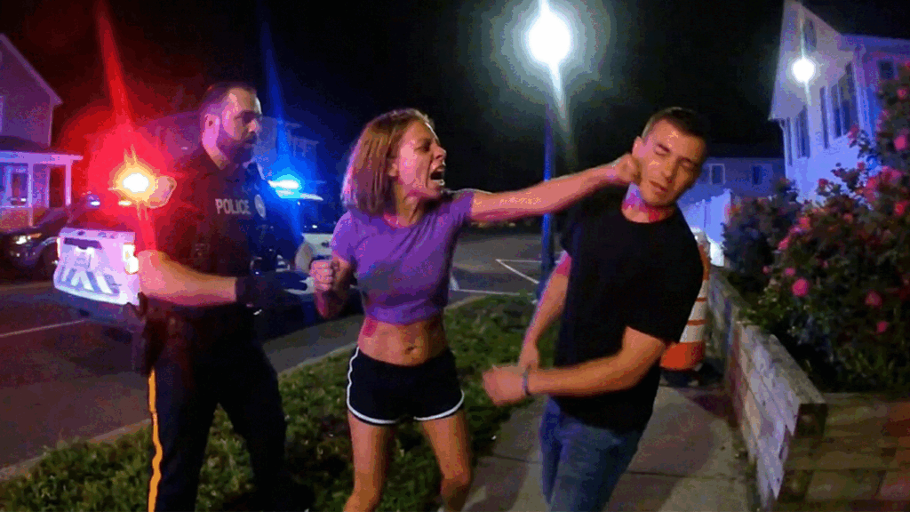 Union Beach Domestic Dispute Arrest showing officers at the scene of Holy Family Church.