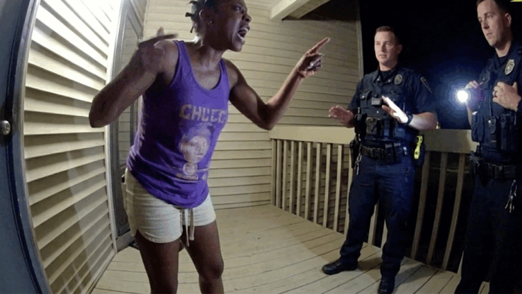 Sequoia Horton Domestic Battery Arrest showing officers at the scene in Naperville.