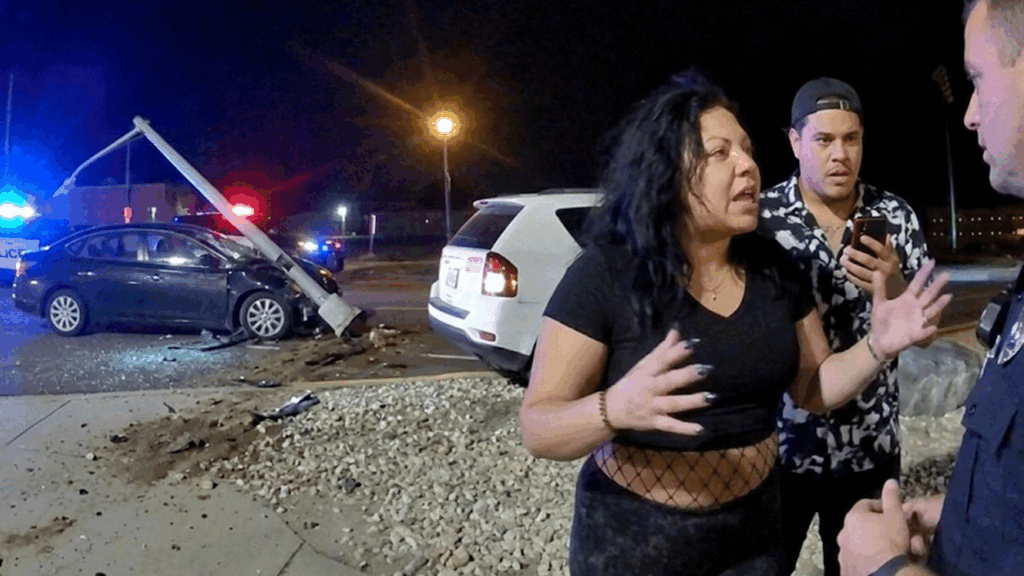 Belmar DWI Crash Arrest showing officers at the Taylor Pavilion scene.