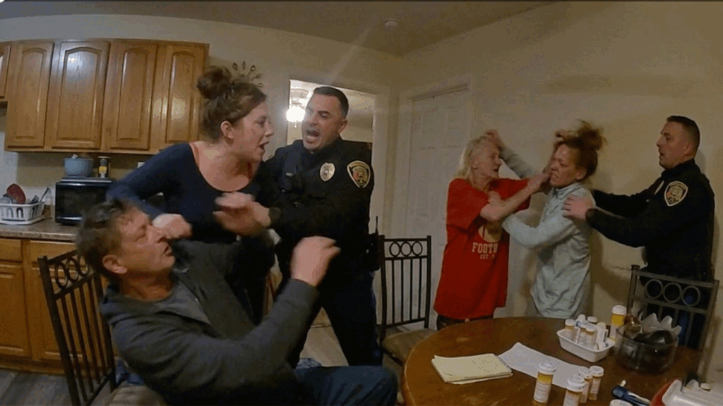 Keansburg Terroristic Threats Arrest showing officers at the scene.