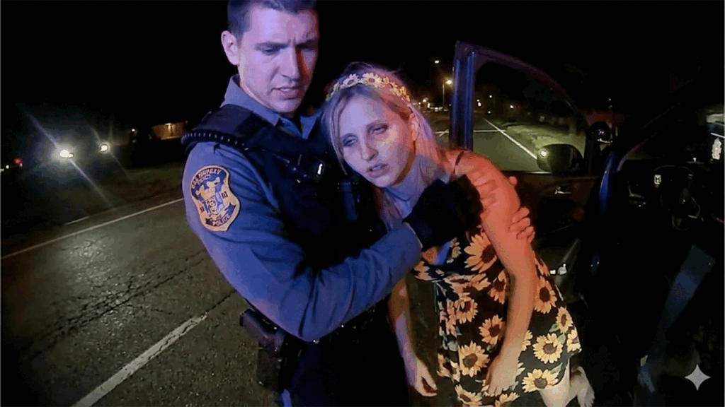 Hazlet NJ DWI Arrest Cristina Goodwin showing officers at the scene.