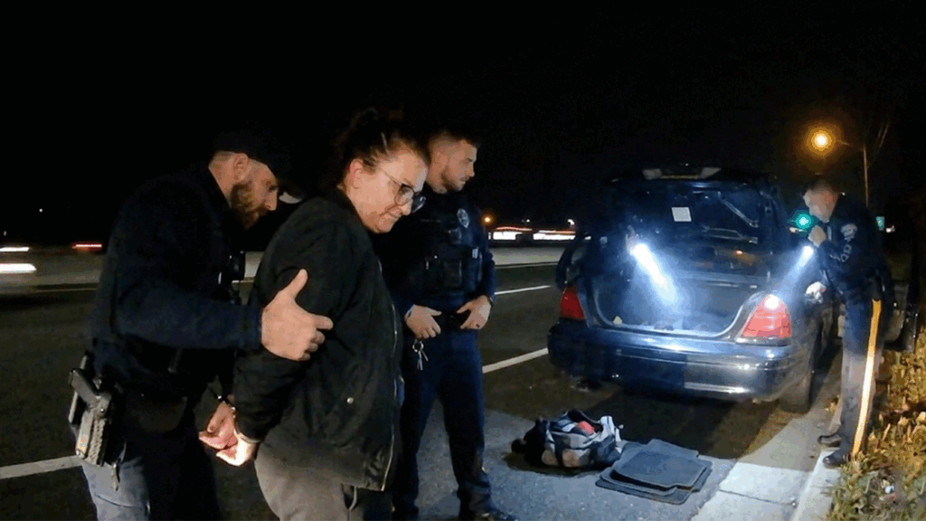 Hazlet NJ Roadside Arrest showing officers at the scene.