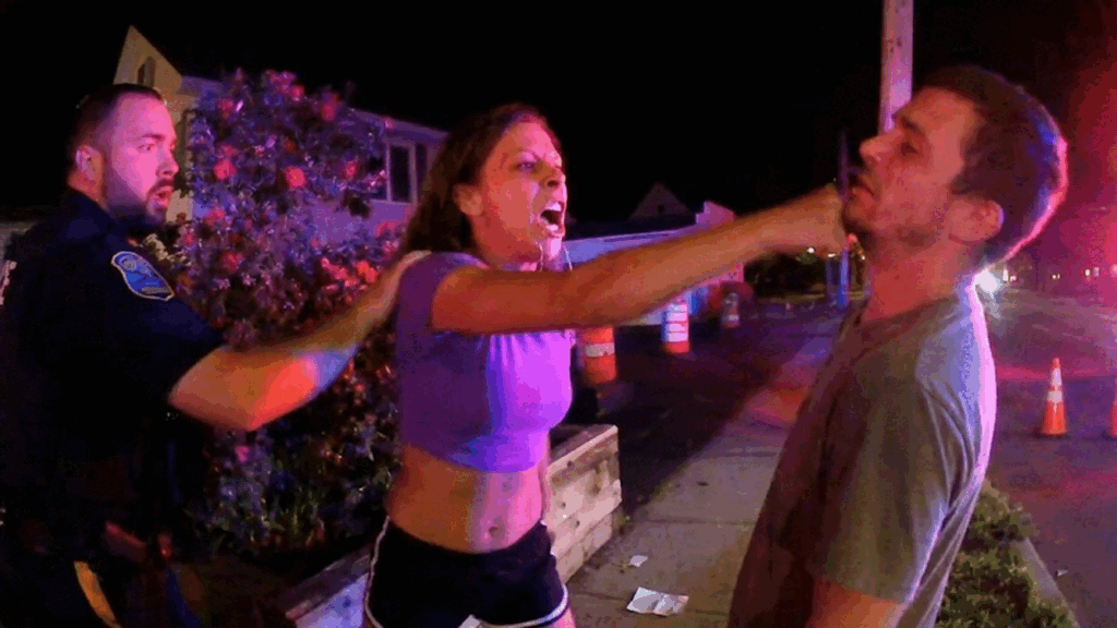 Union Beach Domestic Dispute Arrest showing officers at the scene of Holy Family Church.