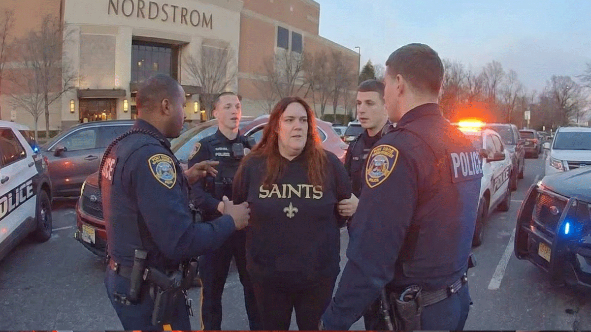 Millburn Police Buick Envision Arrest showing officers at the scene in Short Hills.