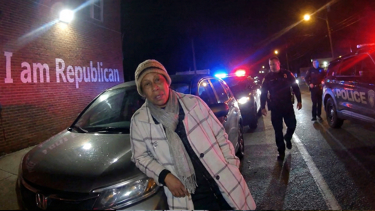 DWI Arrest Bodycam showing Highlands police officers conducting field sobriety tests on a roadside.