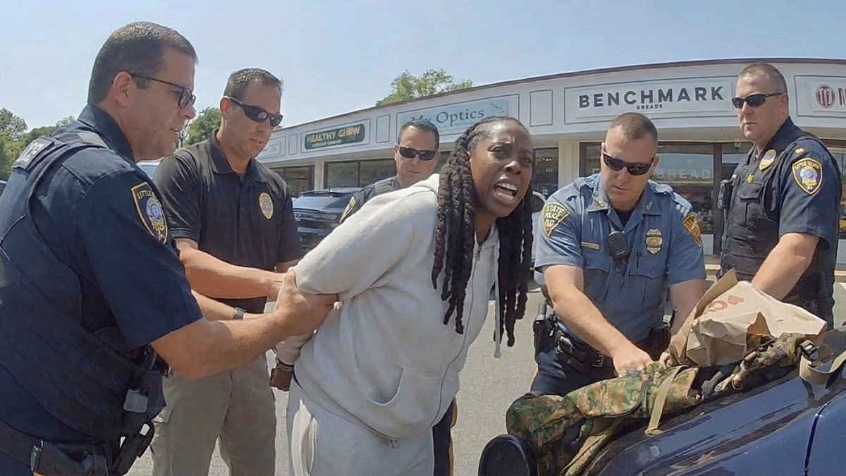 CVS Shoplifting Bodycam showing officers questioning suspect Abi Foster at the scene.
