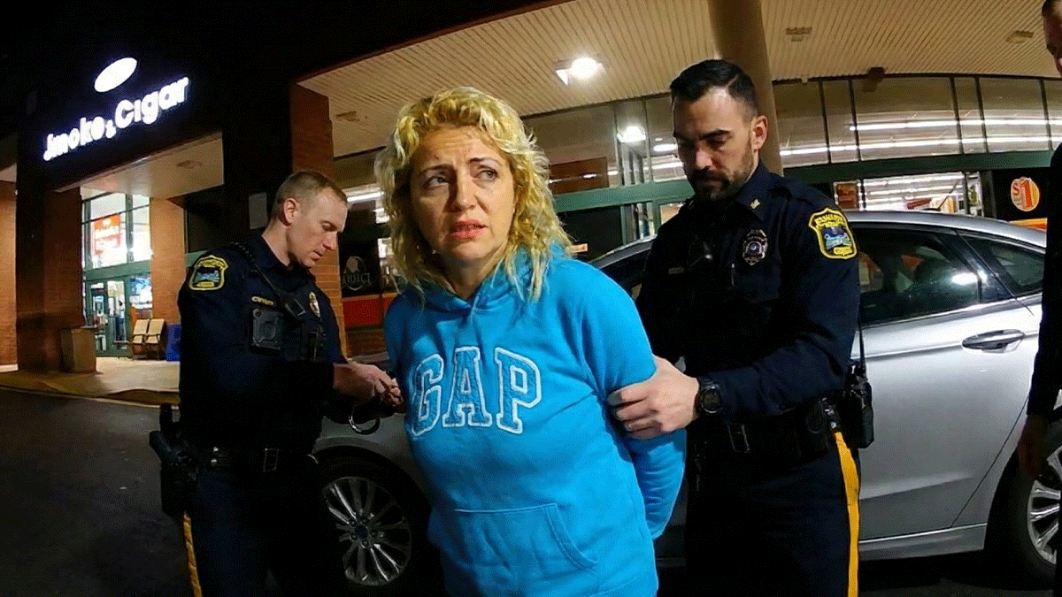 Highlands NJ DWI Arrest showing officers conducting field sobriety tests on Zeynep Erkan.
