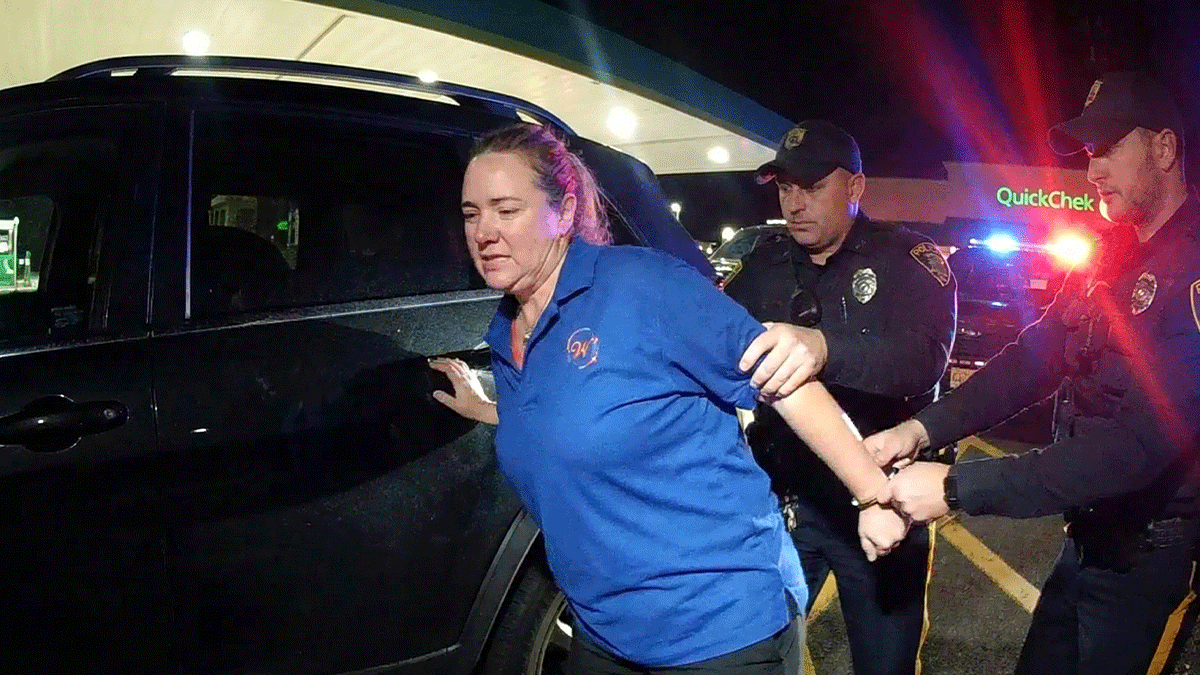 New Jersey DWI Bodycam showing officers administering field sobriety tests at night.