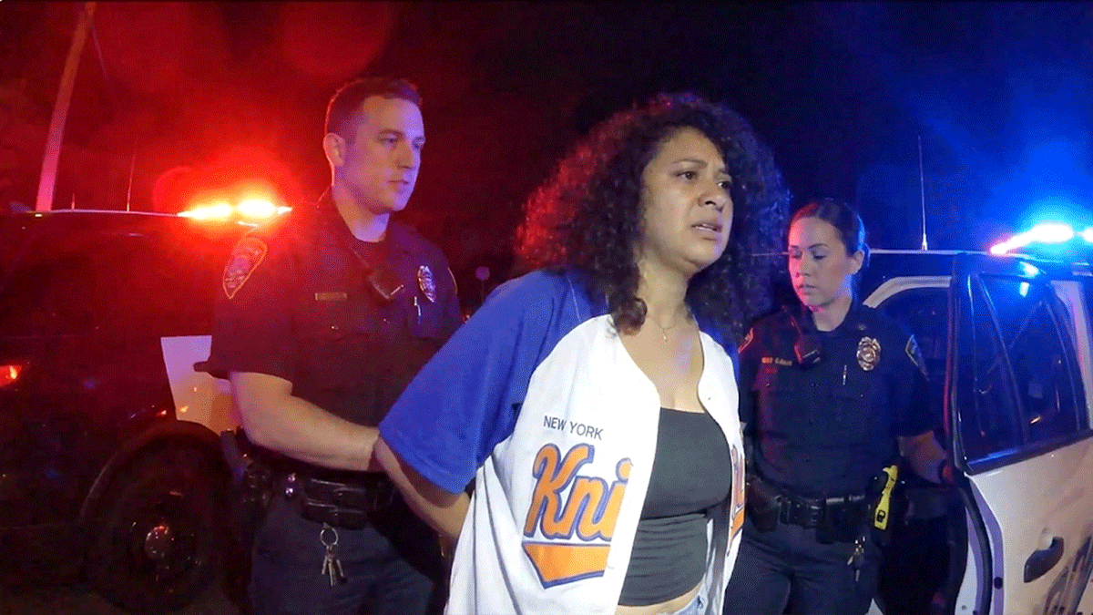 Suboxone DUI Arrest scene showing Colts Neck police officers conducting field sobriety tests on a female driver.