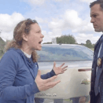 Colts Neck DUI Arrest scene showing police cruiser and suspect vehicle.