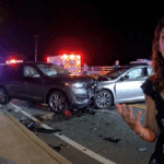 Tara Cass Highlands NJ DWI Arrest showing officers at the scene on the Route 36 bridge.