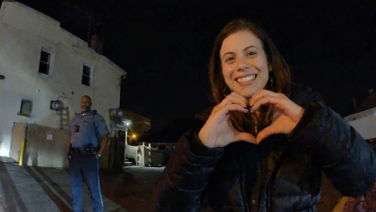 Red Bank DWI Arrest Bodycam showing police questioning a driver at night.