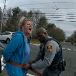 Holmdel Nurse DUI Arrest showing officers conducting a motor vehicle stop on Main Street.