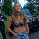 Paige Koff Westfield DUI Arrest showing officers conducting field sobriety tests on Minisink Way.