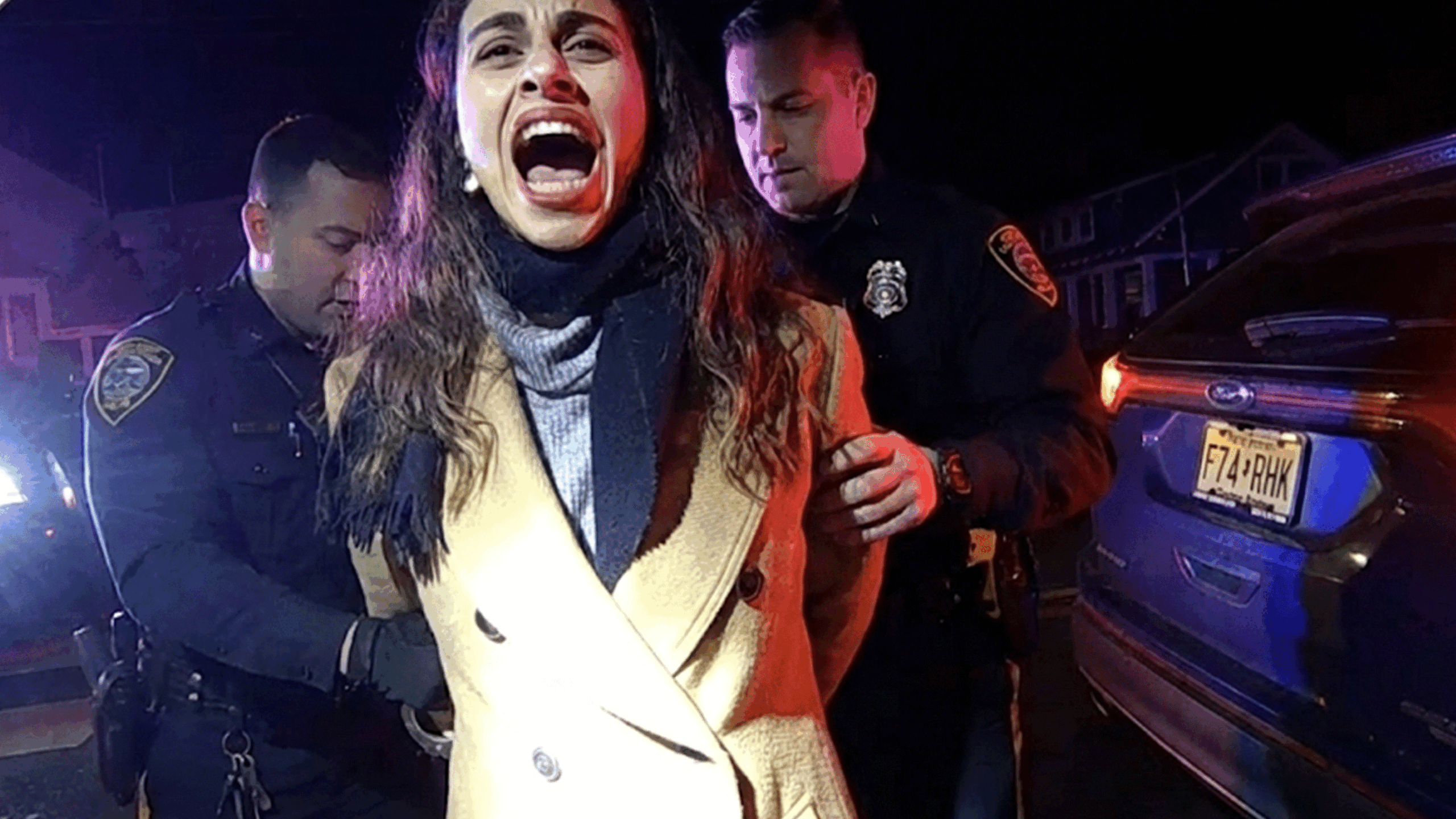 Monmouth Beach DWI Arrest showing officers at the scene on Ocean Avenue.