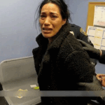 Walmart retail theft barcode switching suspect being processed by St. Charles Police.