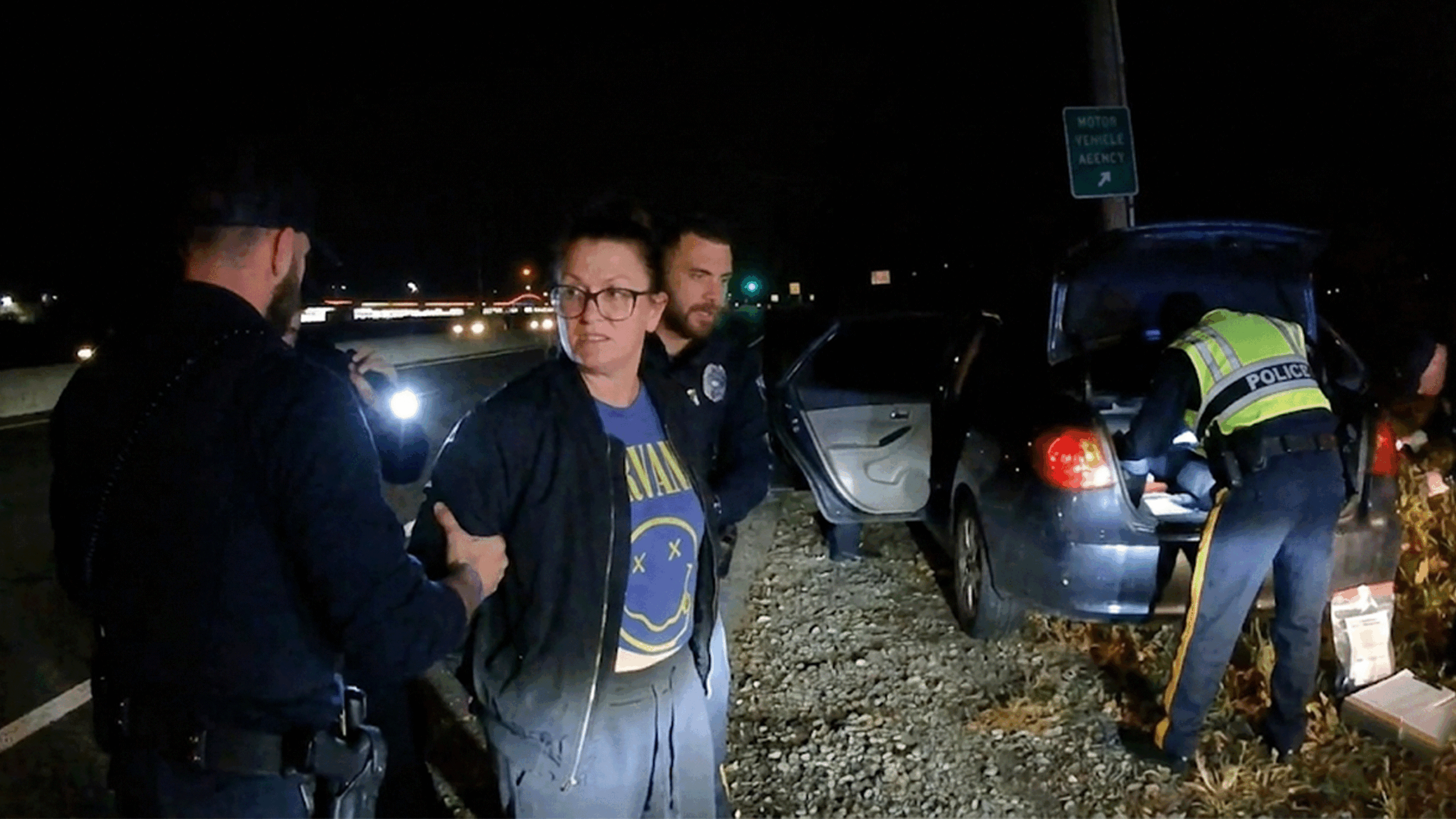 Hazlet NJ Roadside Arrest showing officers at the scene.