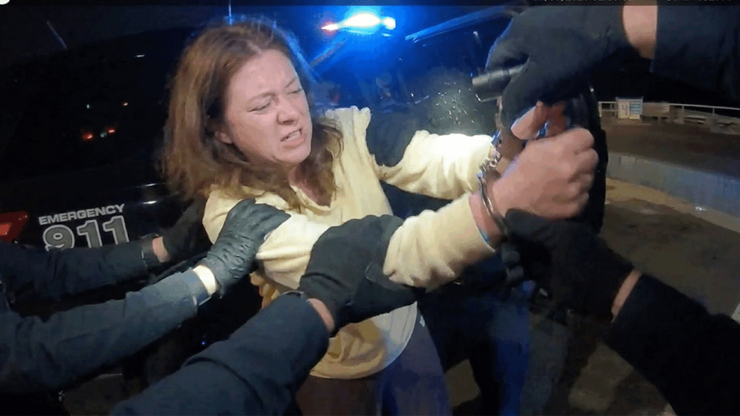 Belmar DUI Arrest Maggie Sullivan showing officers at the scene on Ocean Avenue.